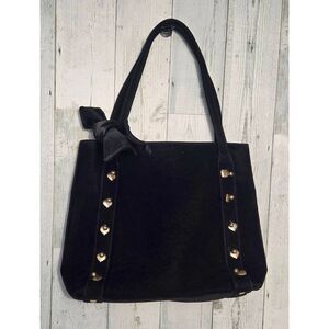 Eric Javits NY Belvet Bow Tie Shoulder Bag with Brass (tone) Hearts